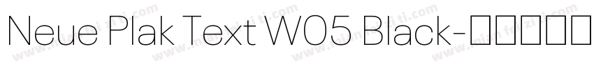 Neue Plak Text W05 Black字体转换
